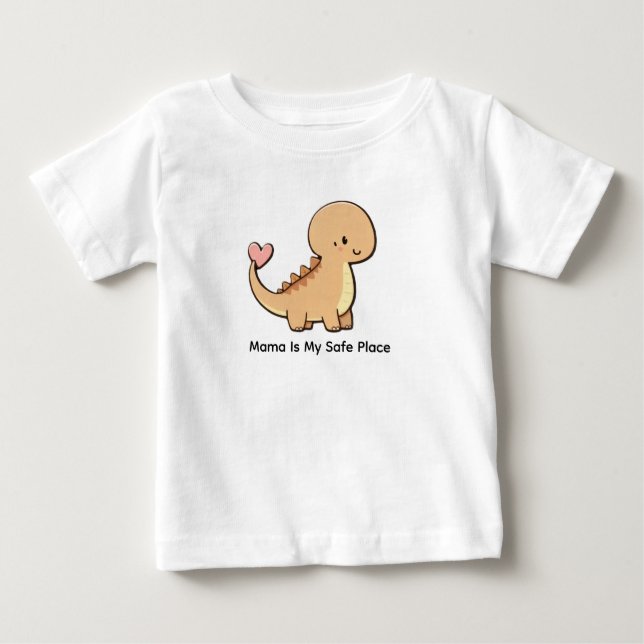 Mama Is My Safe Place baby t shirt (Framsida)