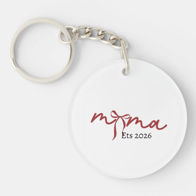 MAMA Keychain 2026 – Minimalist Mama Design, Mom G (Framsidan)