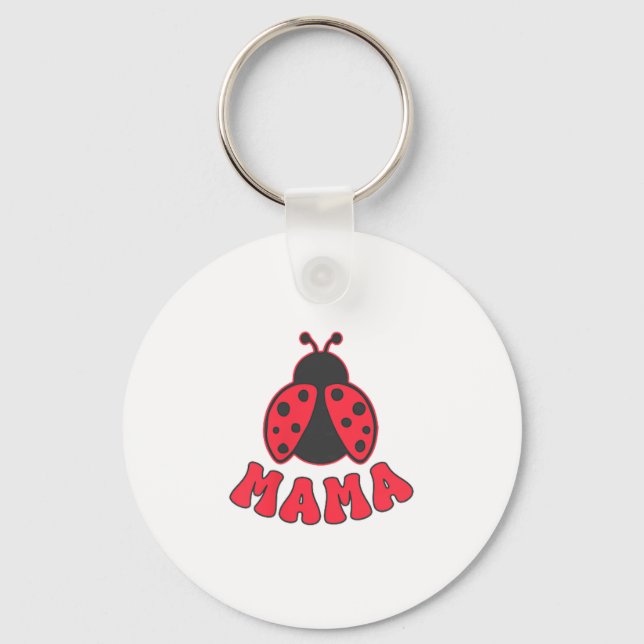 Mama Ladybug First Birthday Girl Family Matching P Nyckelring (Framsida)