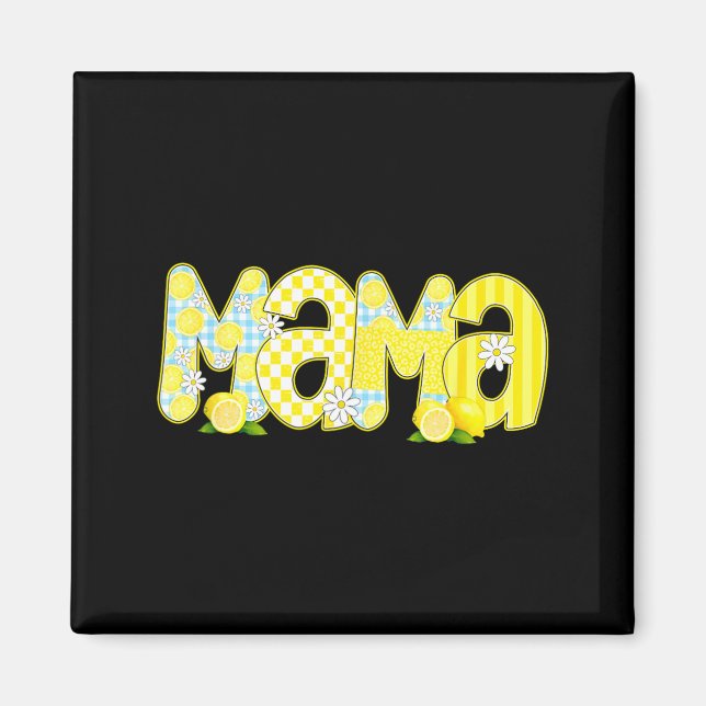 Mama Lemon Daisy Sommar Vibes Magnet (Framsidan)