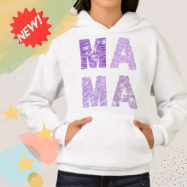 MAMA – Lila Randig Zebrakärlek Med Skugga T Shirt