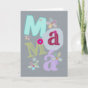 mamá lycklig mors dag i spanjor kort