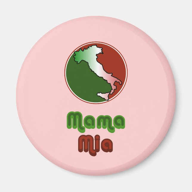 Mama Mia Italienska Magnet (Framsidan)