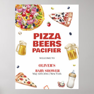 Mama Mia Pizza Öl Tröst Baby Shower Välkommen  Poster