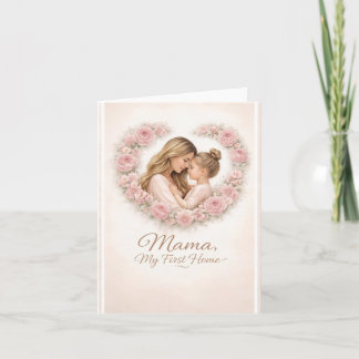 Mama — Mitt första hem | Blommor för mor och dotte Helgkort