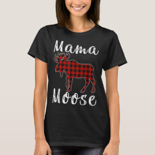 Mama Moose Familj Jul Pyjamas Röd& Svart T Shirt