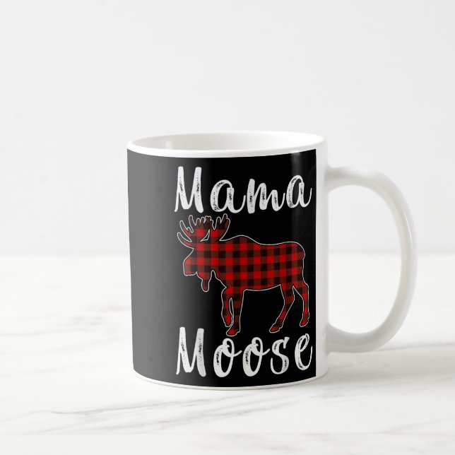 Mama Moose Family Christmas Pajama Red&amp; Black  Kaffemugg (Höger)