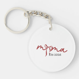 MAMA-nyckelring 2026 – Minimalistisk Mamma-design,