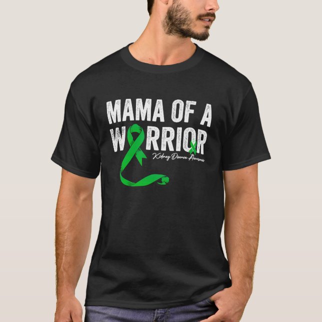 mama of a Warrior Kidney Disease Awareness T Shirt (Framsida)