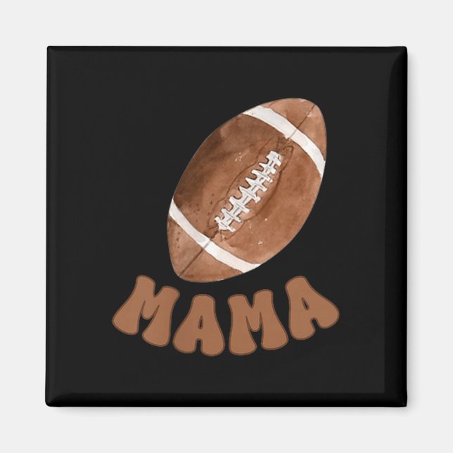 Mama Of The 1 Year Old Football First Birthday Boy Magnet (Framsidan)