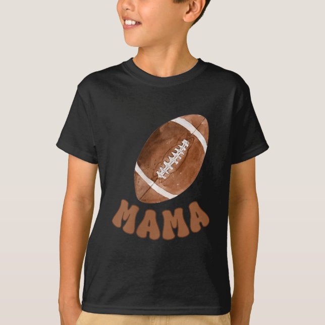 Mama Of The 1 Year Old Football First Birthday Boy T Shirt (Framsida)