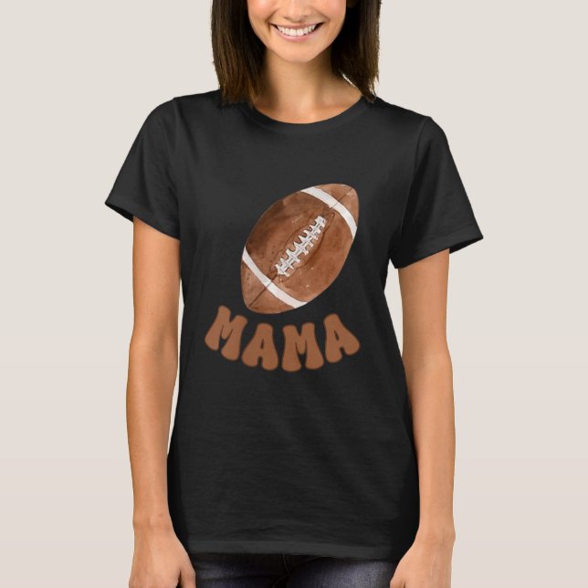 Mama Of The 1 Year Old Football First Birthday Boy T Shirt (Framsida)