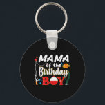 Mama Of The Birthday Boy Fishing Family Matching B Nyckelring<br><div class="desc">Mama Of The Birthday Boy Fishing Family Matching Bday Party</div>