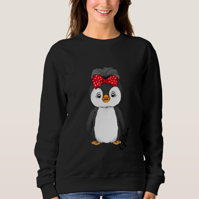 Mama Penguin Mothers Day Cute Animal Mom Momma Mom T Shirt (Framsida)