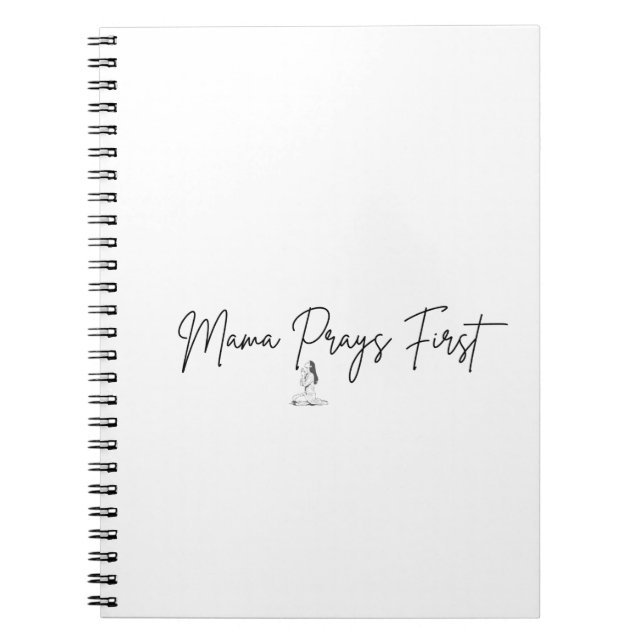 Mama Prays First Kristet mammabok Anteckningsbok (Framsidan)