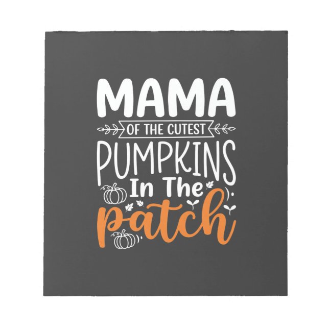 Mama Pumpkins Patch Halloween-design_1 Anteckningsblock (Framsida)
