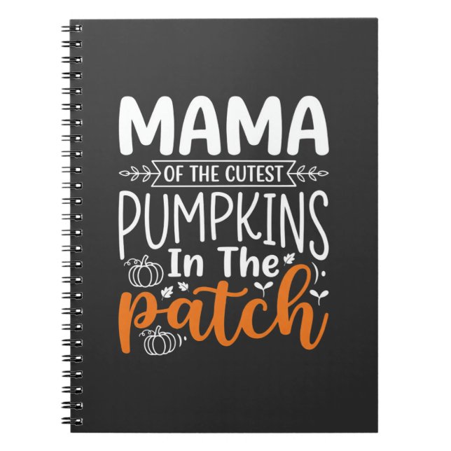 Mama Pumpkins Patch Halloween-design_1 Anteckningsbok (Framsidan)