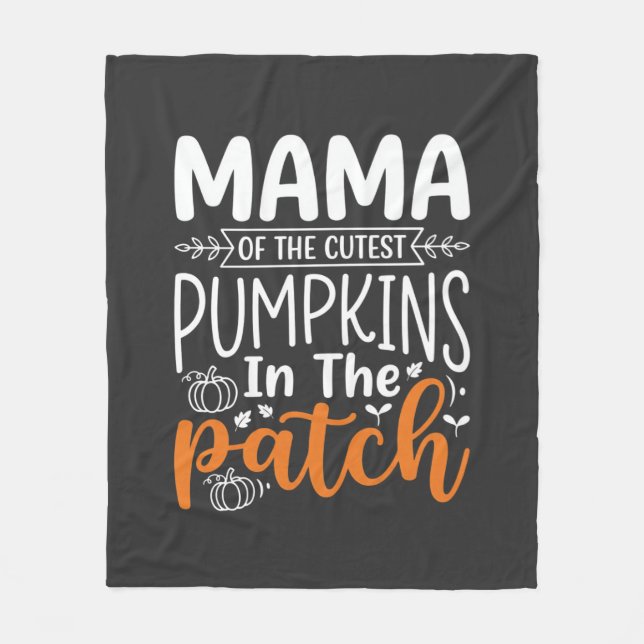 Mama Pumpkins Patch Halloween-design_1 Fleecefilt (Framsidan)