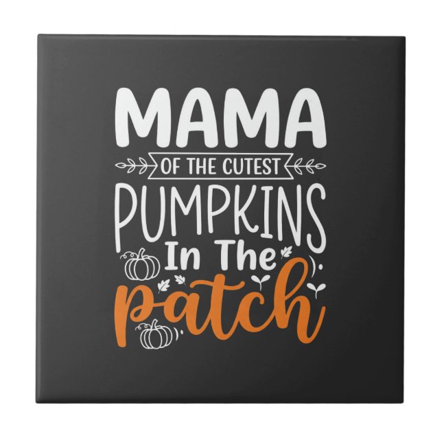 Mama Pumpkins Patch Halloween-design_1 Kakelplatta (Framsidan)
