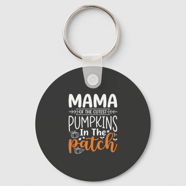 Mama Pumpkins Patch Halloween-design_1 Nyckelring (Framsida)