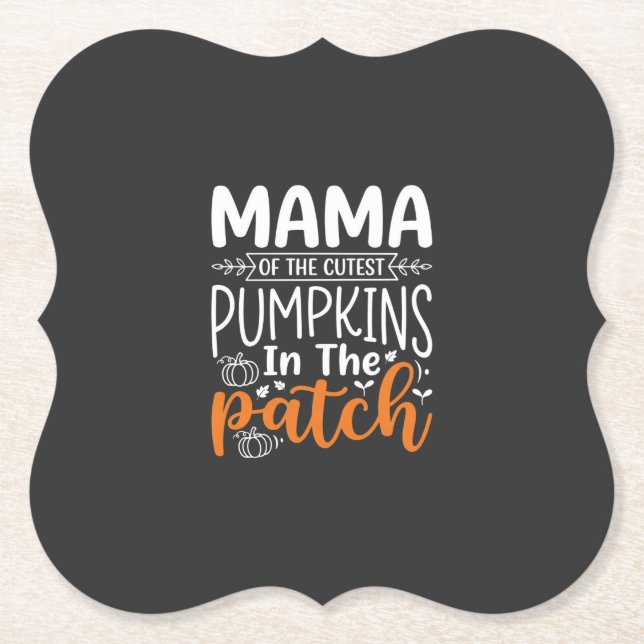 Mama Pumpkins Patch Halloween-design_1 Underlägg Papper (Framsida)