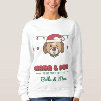 Mama & Pups skräddarsydd jul-sweatshirt för hundma T Shirt