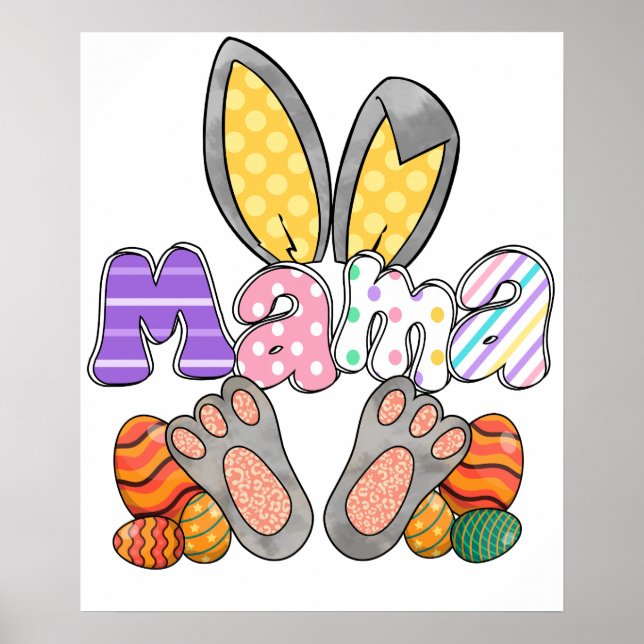 mama rabbit (2), retro, vintage poster (Framsidan)