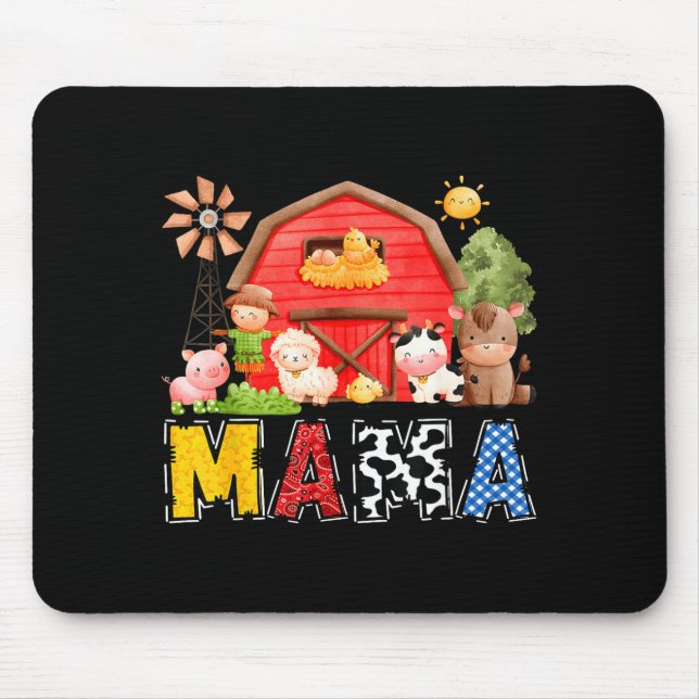 Mama Red Farm Cow Birthday Boy Matching Family Par Musmatta (Framsidan)