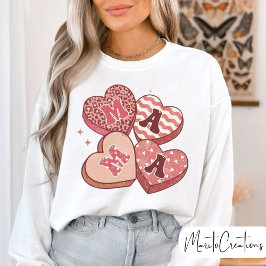Mama Retro Groovy,Hearts Mama, Mother's Day, T Shirt