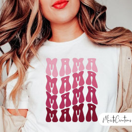 Mama Retro Lettering, Wavy Text, Mother's Day T Shirt