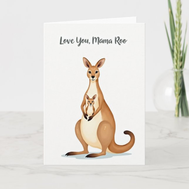 Mama Roo Kärleksillustrationskort Kort (Framsida)