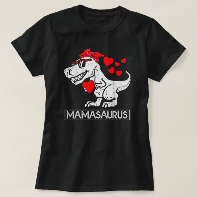 Mama Saurus Mother Saurus Mothers Day Mom Womens T Shirt (Design framsida)