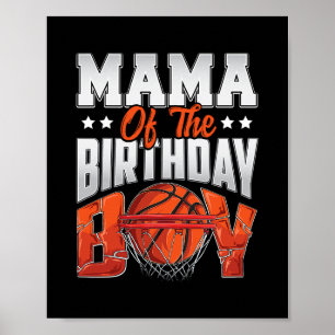 Mama Sketll födelsedags pojke familjen Ller B-day Poster