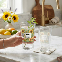 MAMA Solros Lavendel Guld Ram Glas Tumbler