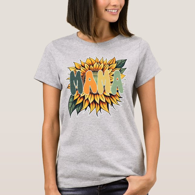 MAMA Sunflower T Shirt (Framsida)