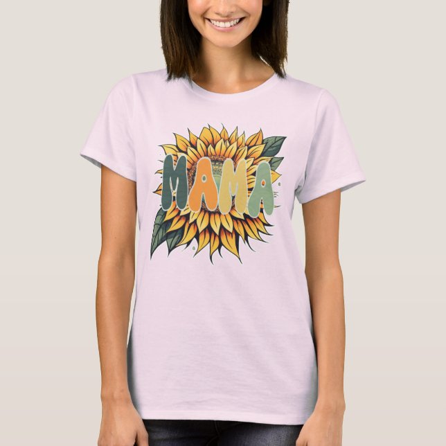 MAMA Sunflower T Shirt (Framsida)