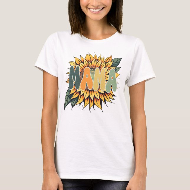 MAMA Sunflower T Shirt (Framsida)