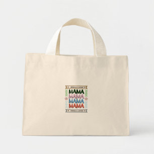 Mama Totebag – Färgglad typografidesign firande Mini Tygkasse