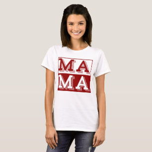 MAMA TYPOGRAFI MORS DAGS PRESENT T SHIRT