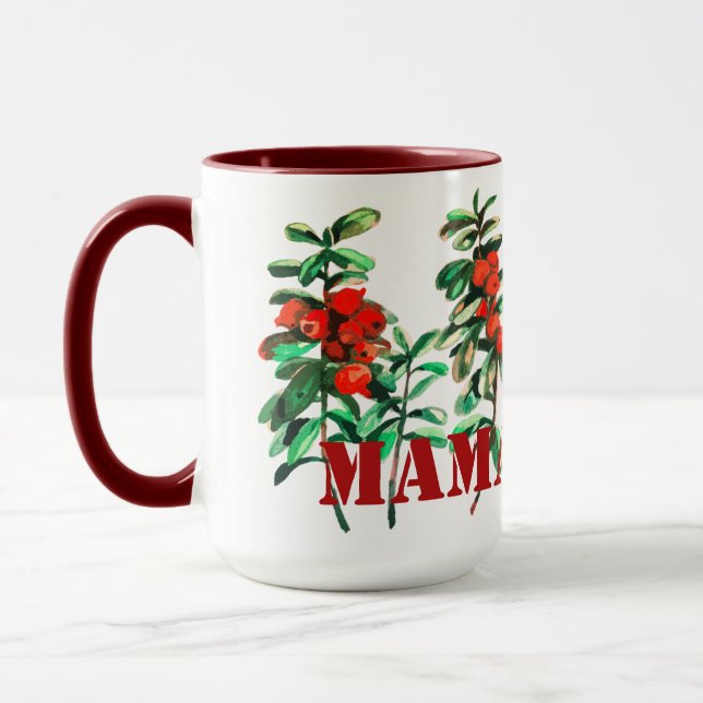 MAMABERRY med röda lingonbär Mug Mugg (Vänster)