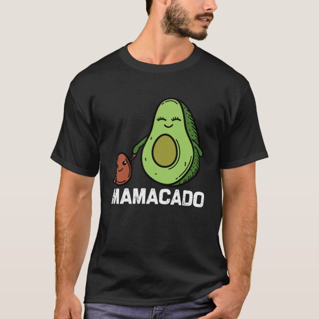 Mamacado Avocado Mamma livstid Gravid Announcement T Shirt (Framsida)