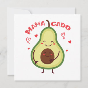 Mamacado Avocado Mutter Schwangerschaft Muttertag Inbjudningar