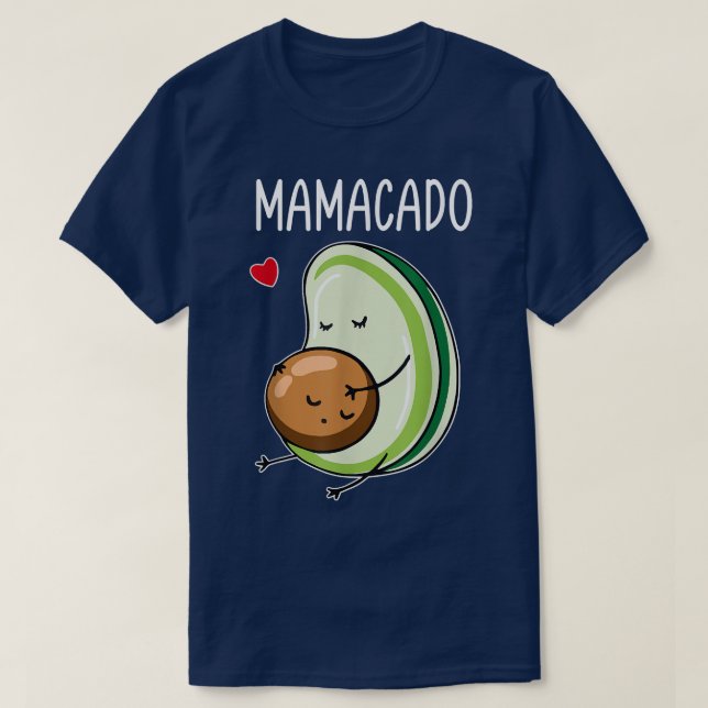 Mamacado Avocado Pajamas Women Pregna Mamma T Shirt (Design framsida)