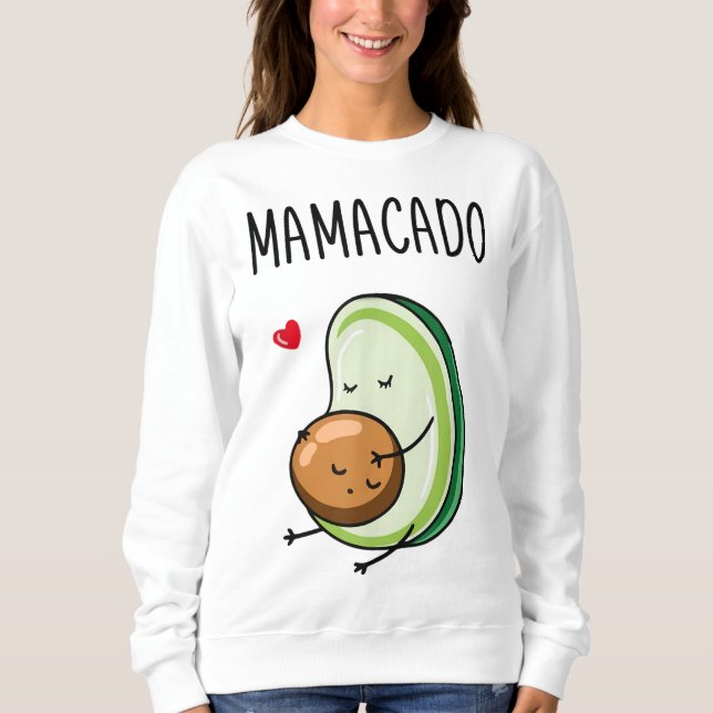 Mamacado Avocado Pregnant Mamma Gravid T Shirt (Framsida)