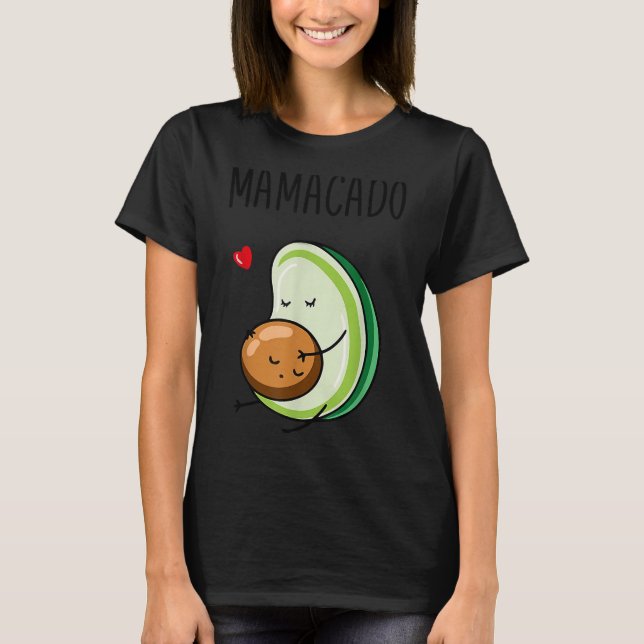 Mamacado Avocado Pregnant Mom Pregnancy Avo  T Shirt (Framsida)