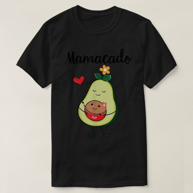 Mamacado Cute Avocado Pregnant Mom Pregnancy Annou T Shirt (Design framsida)