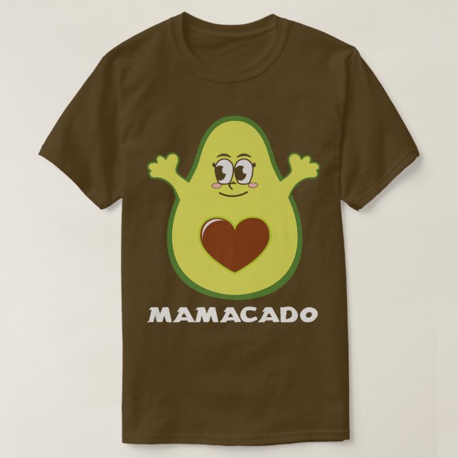 Mamacado Funny Avocado Mamma Mor Mamma Pun Matchin T Shirt (Design framsida)