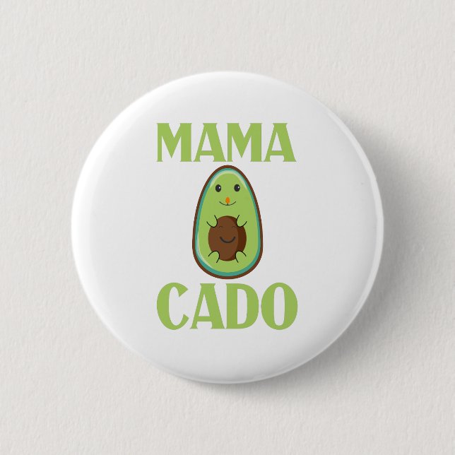 Mamacado Funny Cute Avocado Mors dag Gift Knapp (Framsida)