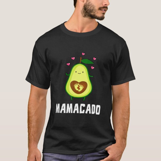 Mamacado Funny Pregnant Avocado Mom Pregnancy Anno T Shirt (Framsida)