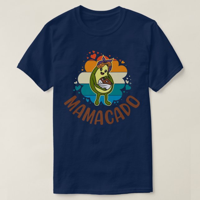 Mamacado, kvinnor avokado för flickor, Cute Mamma, T Shirt (Design framsida)